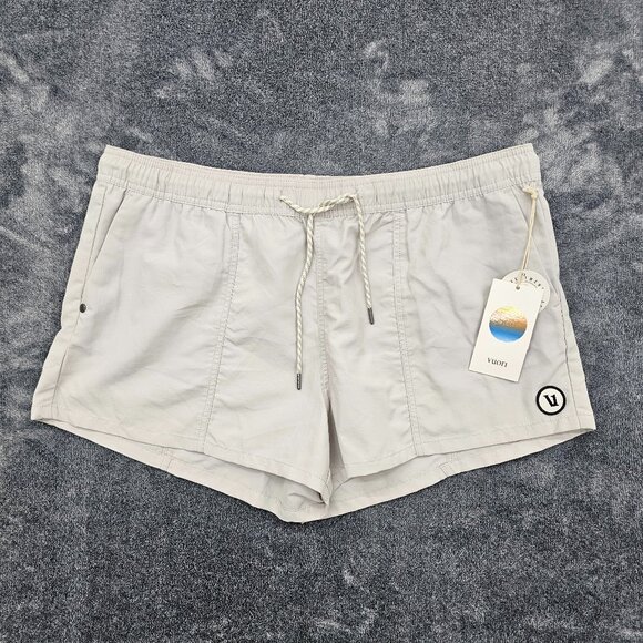 Vuori Pants - VUORI  Sunwashed Shorts womens XL 2.5" inseam active color Suede VW369  NEW